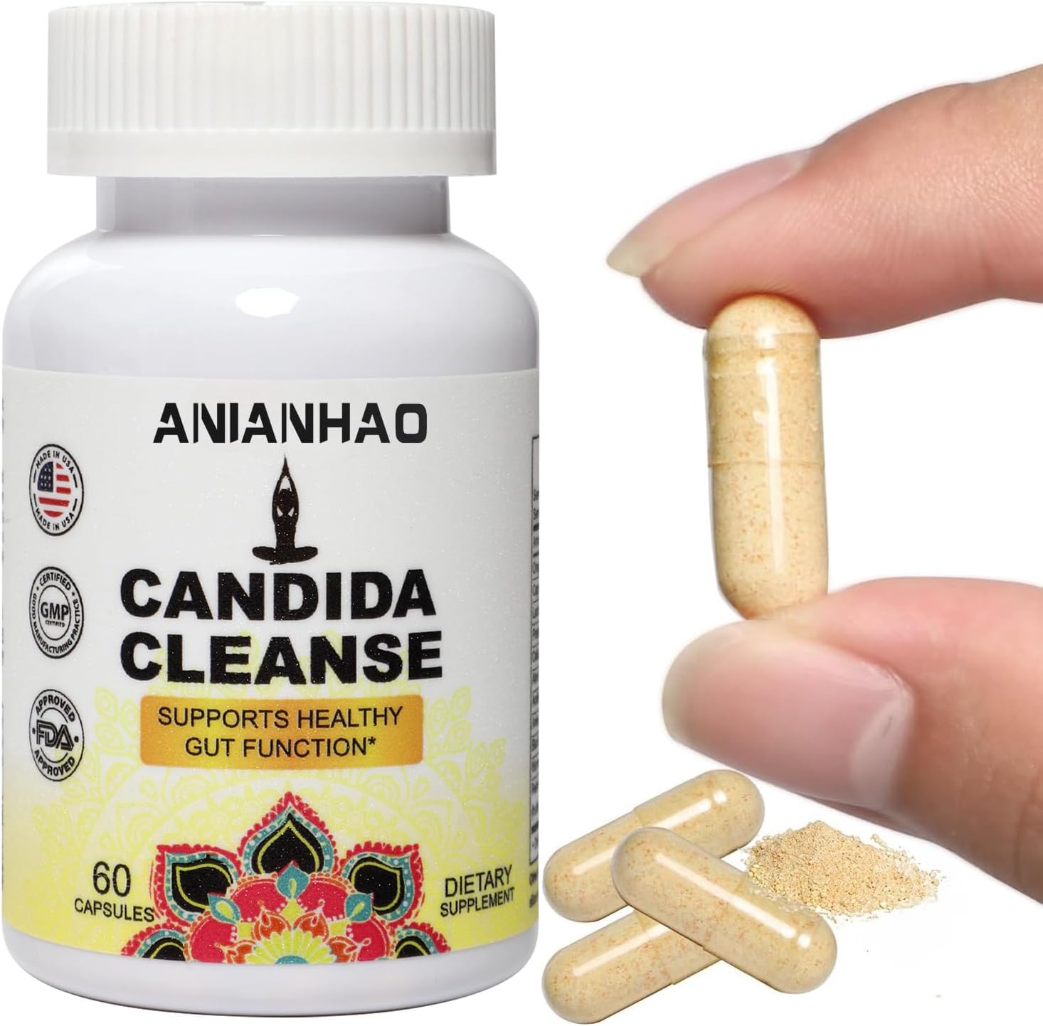 Natural Candida Cleanse with Herbs, Probiotics, and Antifungal Ingredients