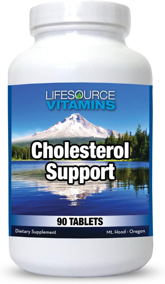 Natural Cholesterol Support Supplement - 28 Synergistic Ingredients for Heart Health - Lower Cholesterol & Triglycerides - 90 Tablets