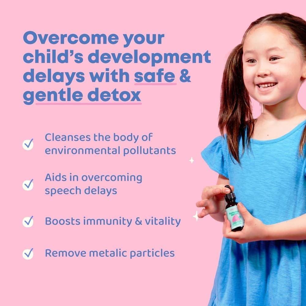 Natural Cilantro Extract Herbal Detox for Kids - Speech & Behavior Support - 1 fl oz