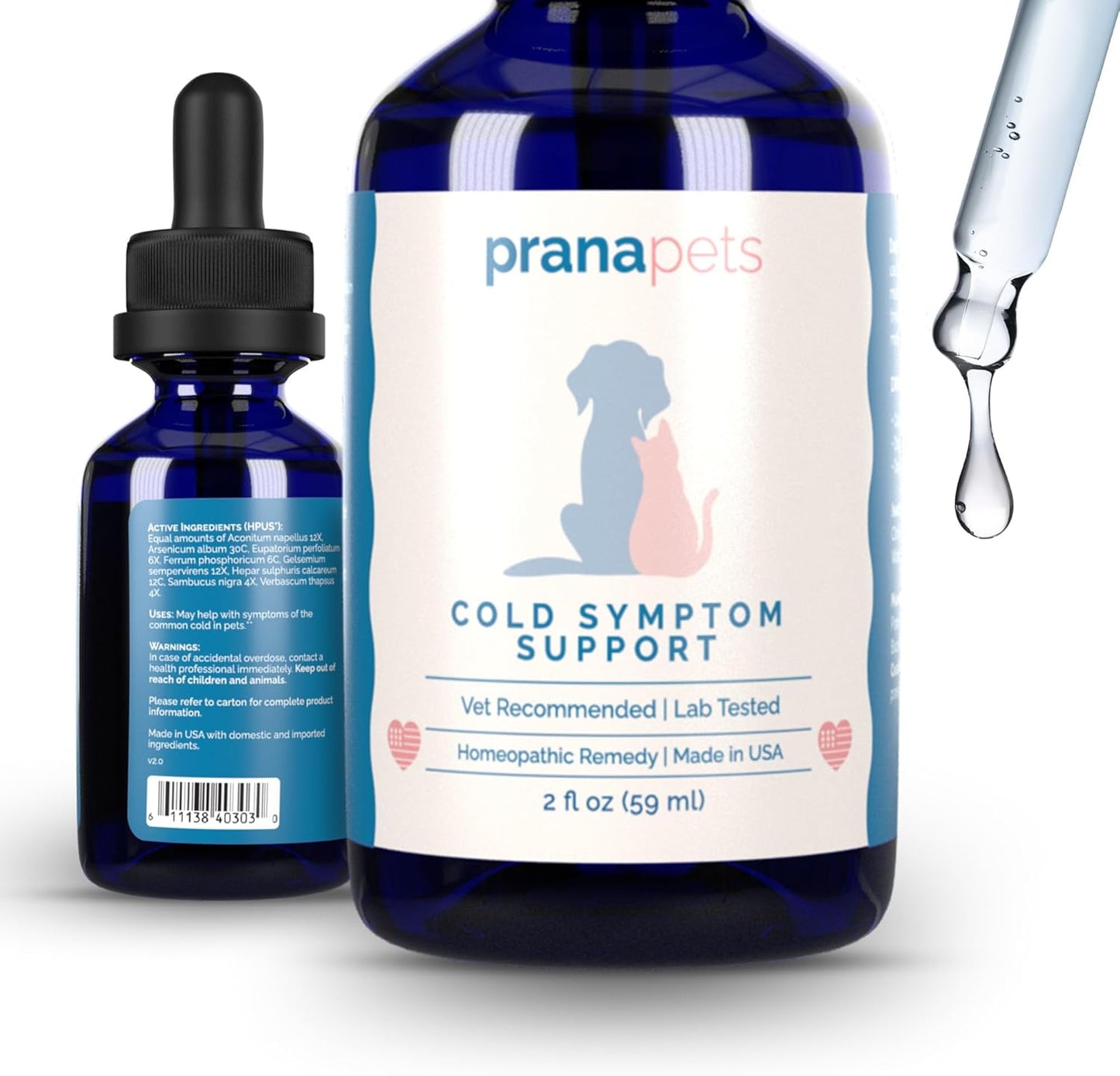Natural Cold Symptom Support for Cats & Dogs | Helps with Colds, Seasonal Allergies & Kennel Cough | Supports Easy Breathing & Open Airways