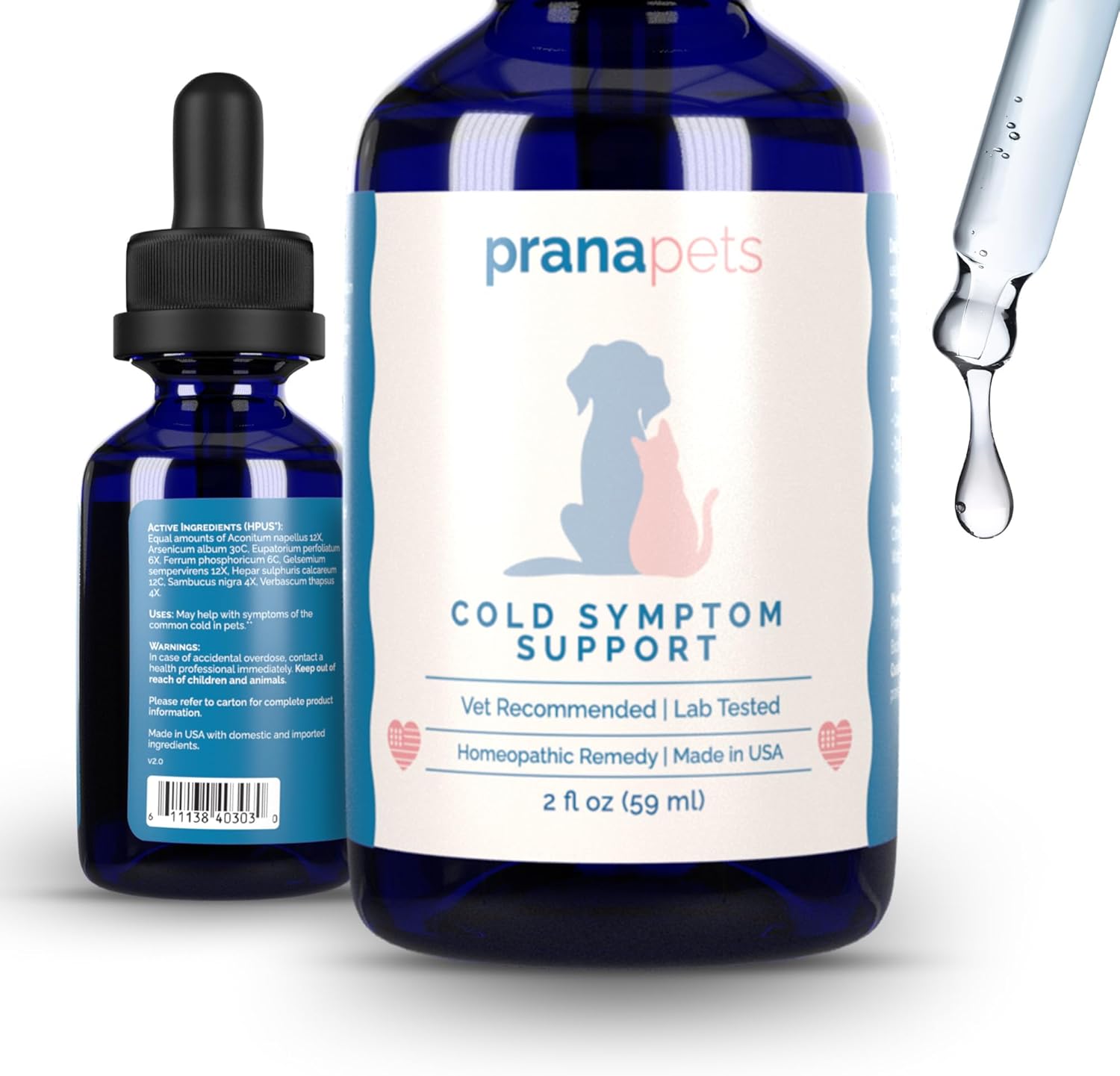 Natural Cold Symptom Support for Cats & Dogs | Helps with Colds, Seasonal Allergies & Kennel Cough | Supports Easy Breathing & Open Airways