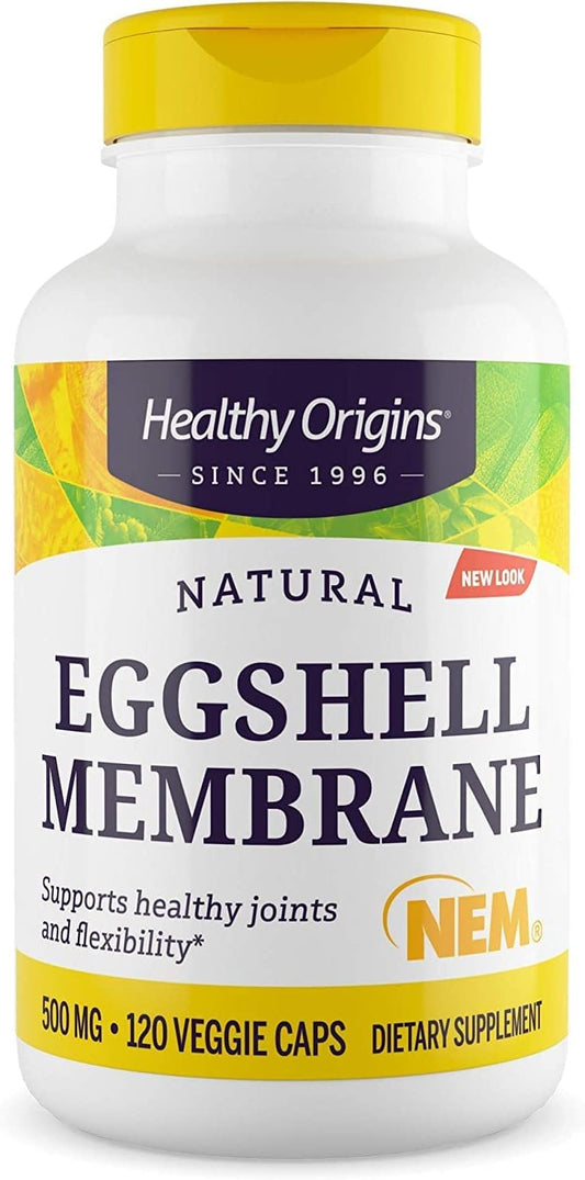 Natural Collagen Joint Support Supplement - Healthy Origins Eggshell Membrane (NEM) 500mg - Gluten-Free - 120 Capsules