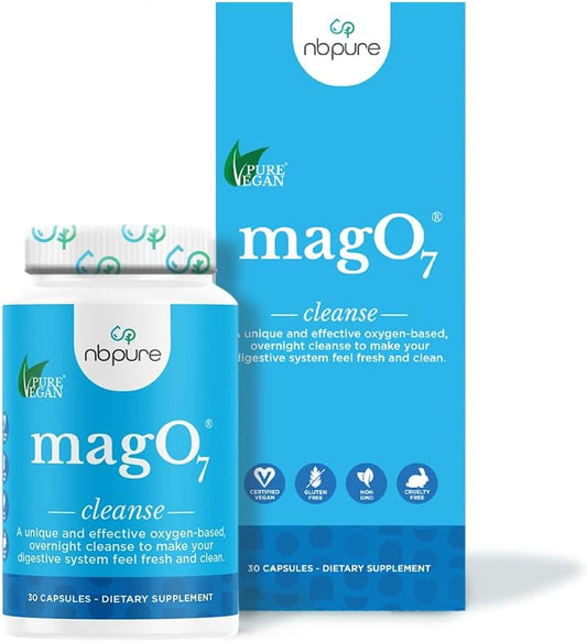 Natural Colon Cleanse & Detox - Occasional Constipation Relief for Men & Women - Stool Softening & Bloating Support - 30 Capsules of Ozonated Magnesium Oxide
