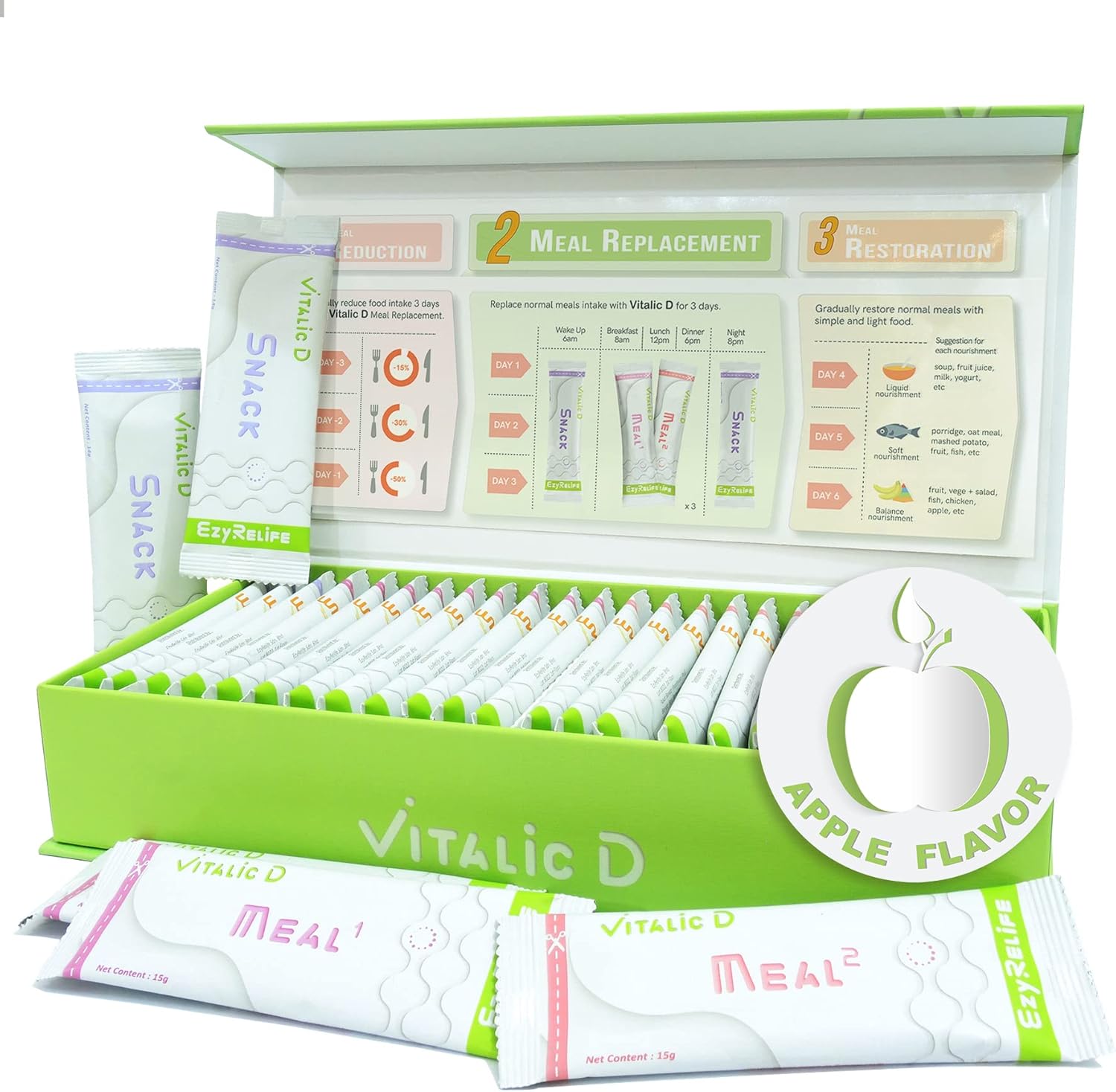 Natural Colon Cleanse Detox Program with Oil Palm Fiber for Gut Health - Vitalic D