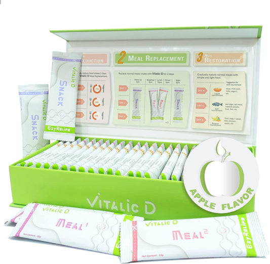 Natural Colon Cleanse Detox Program with Oil Palm Fiber for Gut Health - Vitalic D