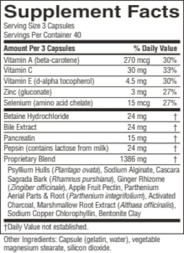 Natural Colon Cleanse Supplement - Bowel Detox Capsules for Digestive System Cleansing and Regular Elimination - 120 Count