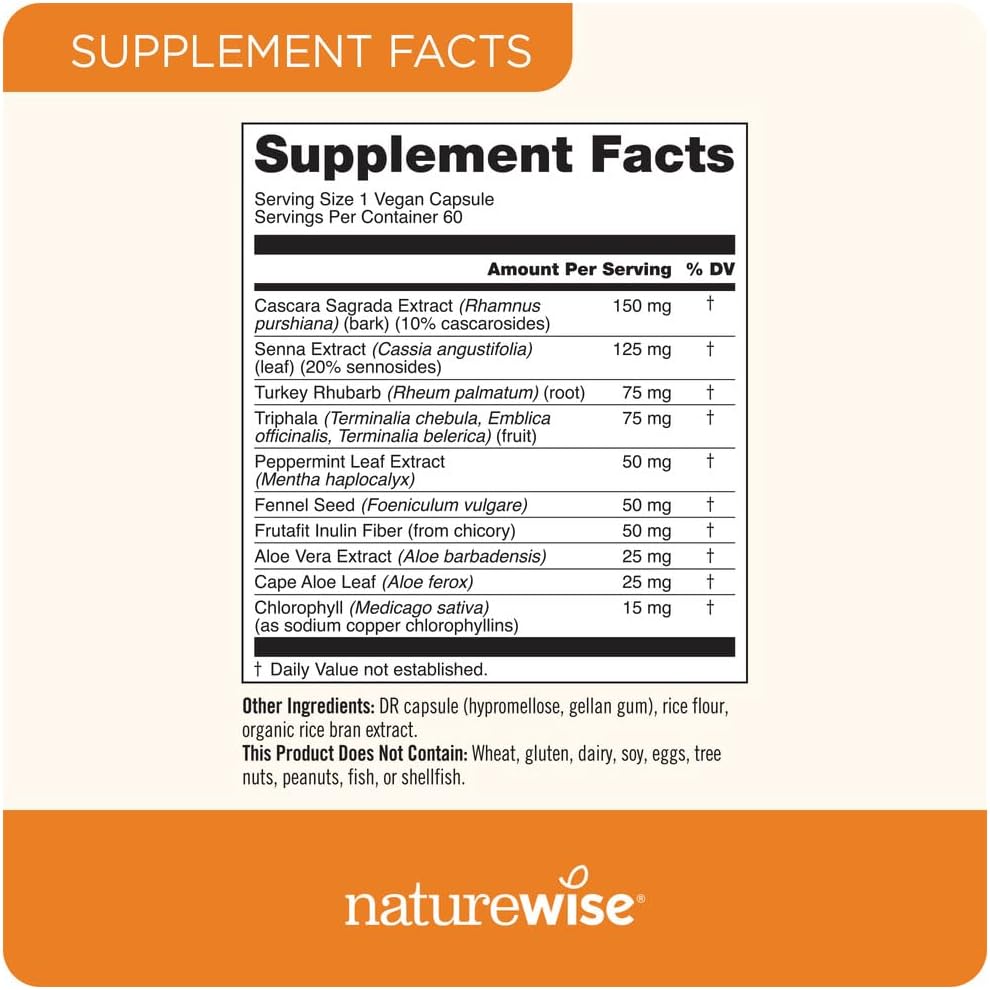 Natural Colon Cleanse Supplement with Prebiotics, Botanicals, & Antioxidants - Promotes Regular Bowel Movement, Digestion, Gut Health - Vegan, Gluten-Free, Non-GMO - 60 Capsules
