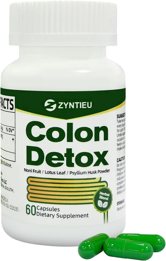 Natural Colon Cleanser Detox Capsules for Constipation Relief - Zyntieu Gut Cleanse Formula