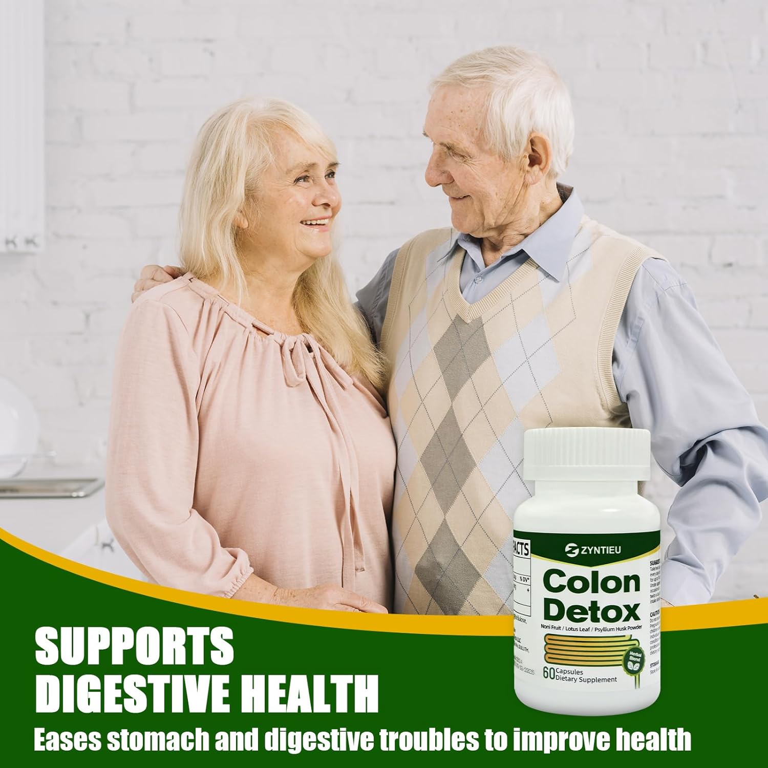 Natural Colon Cleanser Detox Capsules for Constipation Relief - Zyntieu Gut Cleanse Formula