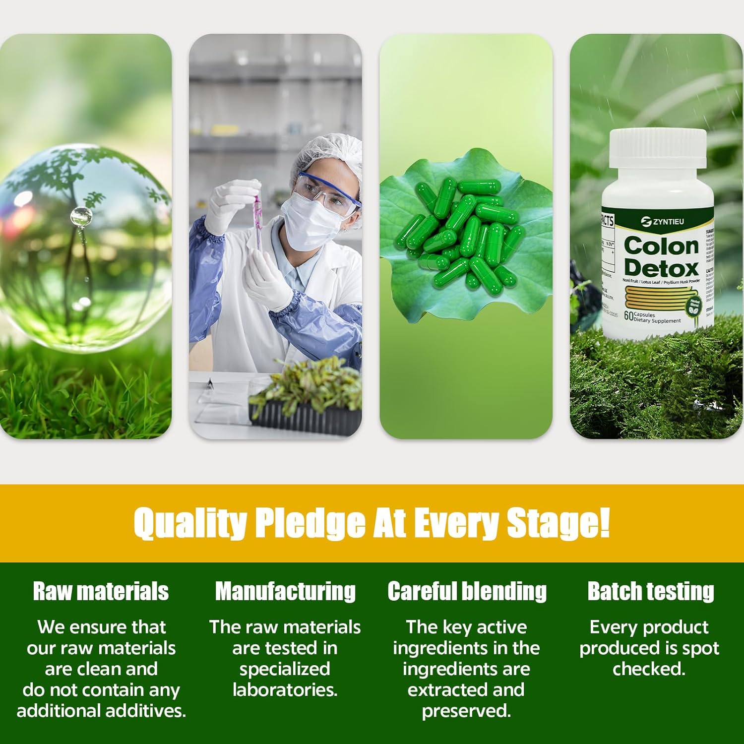 Natural Colon Cleanser Detox Capsules for Constipation Relief - Zyntieu Gut Cleanse Formula