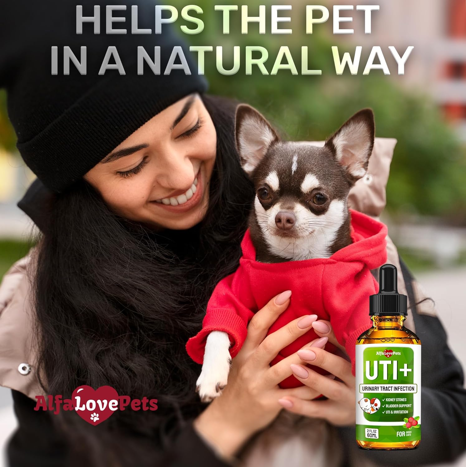 Natural Cranberry Supplement for Dogs and Cats - UTI and Bladder Stone Treatment - Supports Kidney and Bladder Health - All Ages and Breeds - 2 Oz