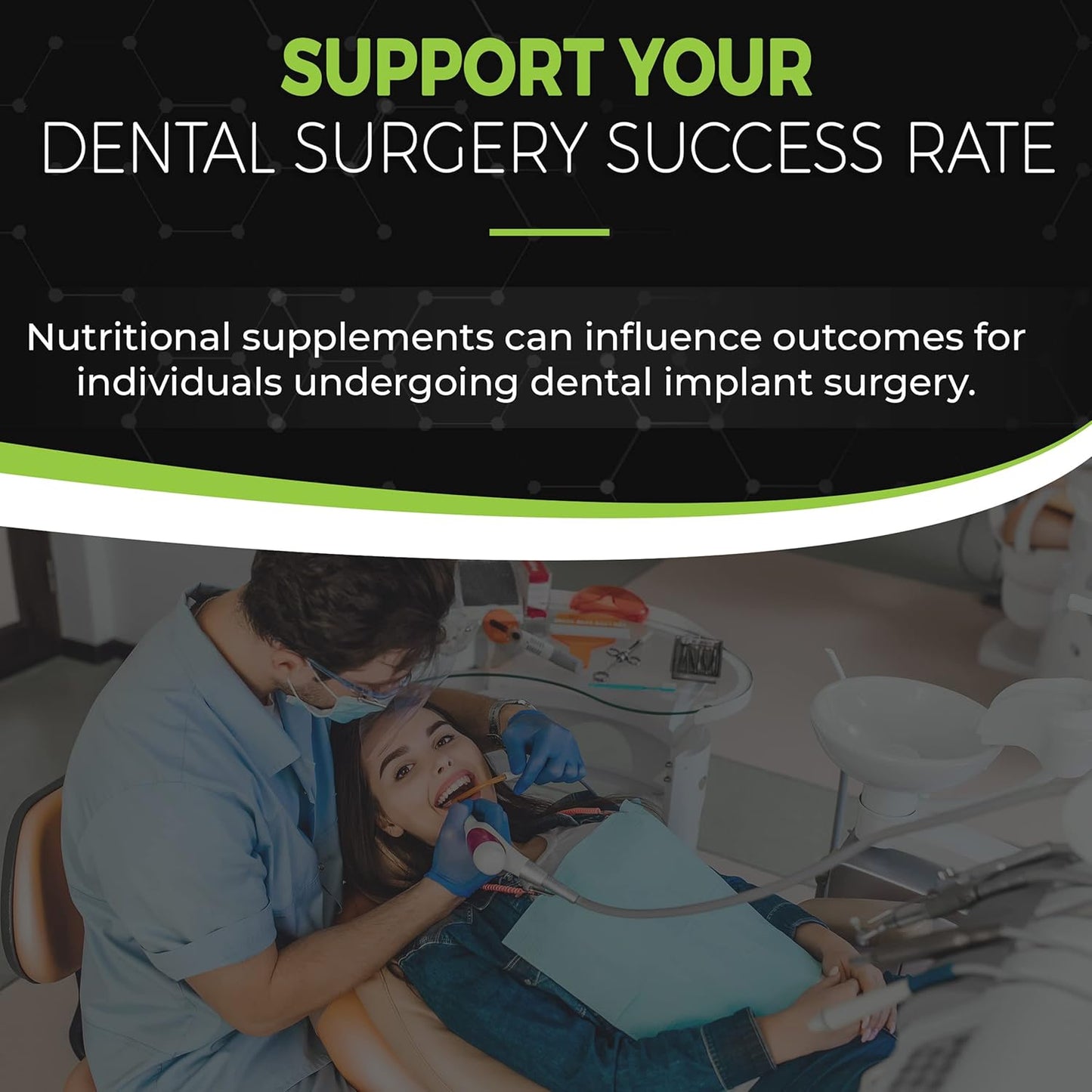 Natural Dental Implant Support Supplement for Bone Formation & Osseointegration - Vitamin & Micronutrient Formula (90 Servings)