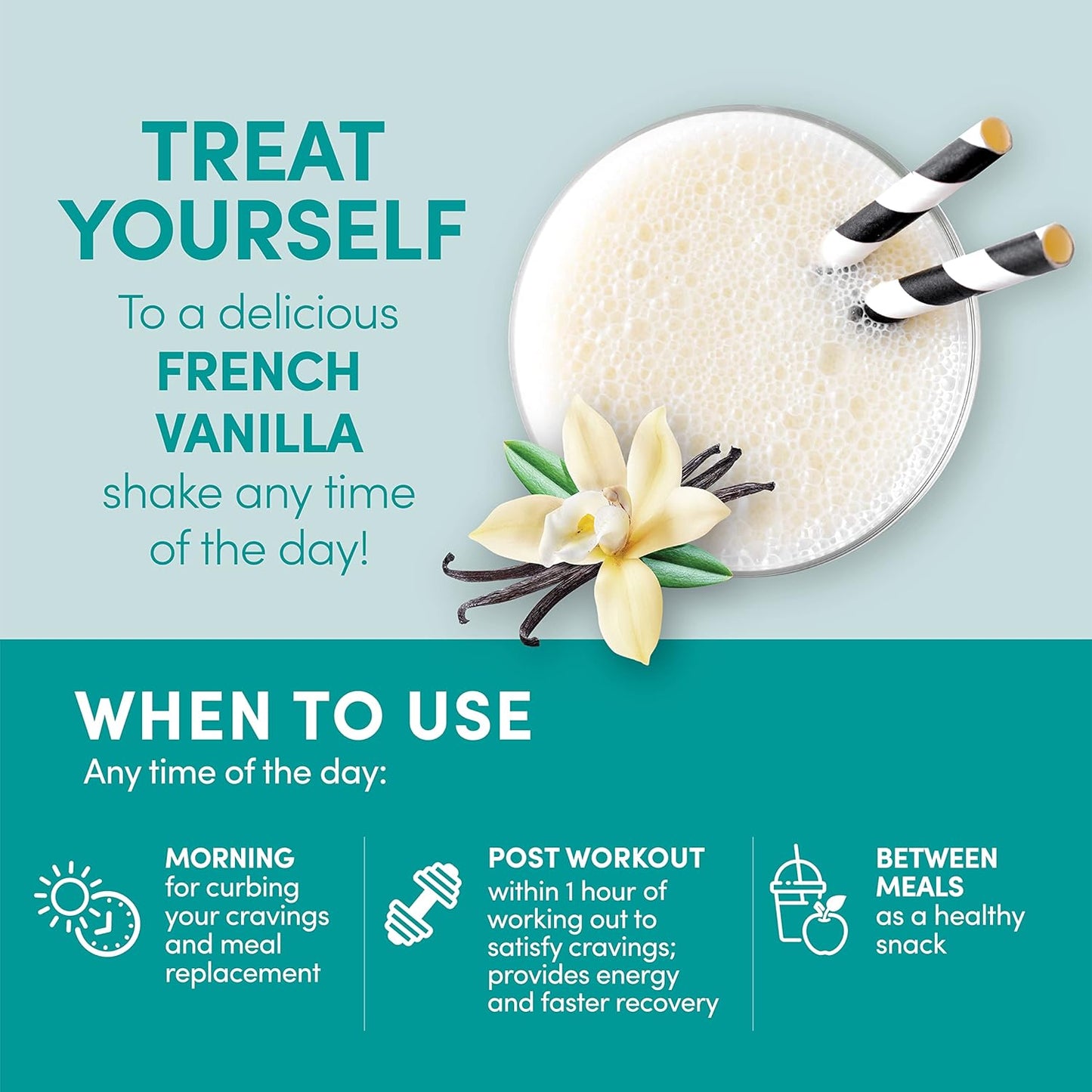 Natural Designer Whey Protein Powder with Probiotics, Fiber, and B-Vitamins for Energy - French Vanilla, 12 oz