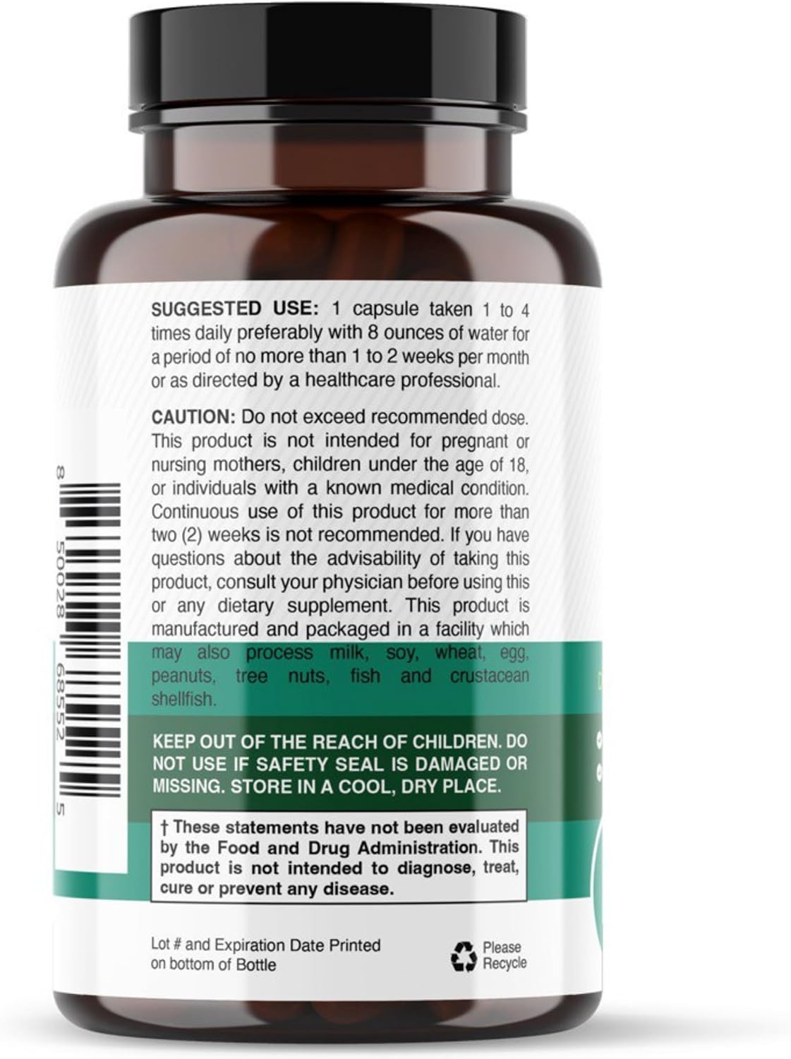 Natural Detox Capsules with Goldenseal Root & Bentonite Clay for Liver & Colon Health - Promotes Digestive Regularity - 90 Capsules