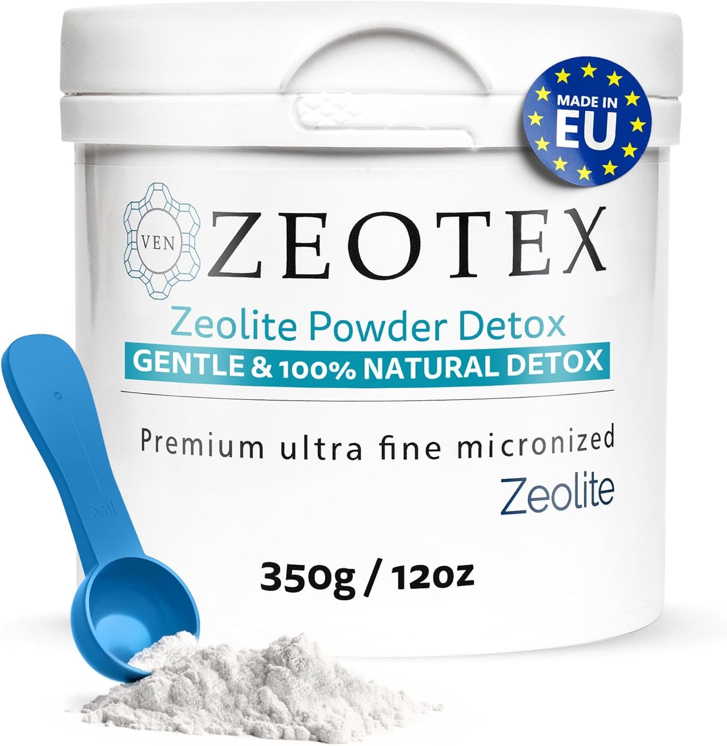 Natural Detox & Immunity Support Zeotex Zeolite Powder Bundle (2 Products) - Full Body, Liver, Kidney, Skin, Pet Health - 350g