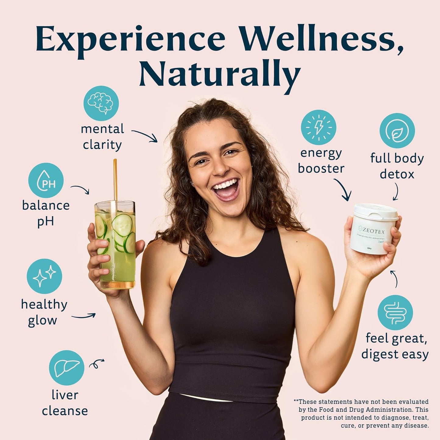 Natural Detox & Immunity Support Zeotex Zeolite Powder Bundle (2 Products) - Full Body, Liver, Kidney, Skin, Pet Health - 350g