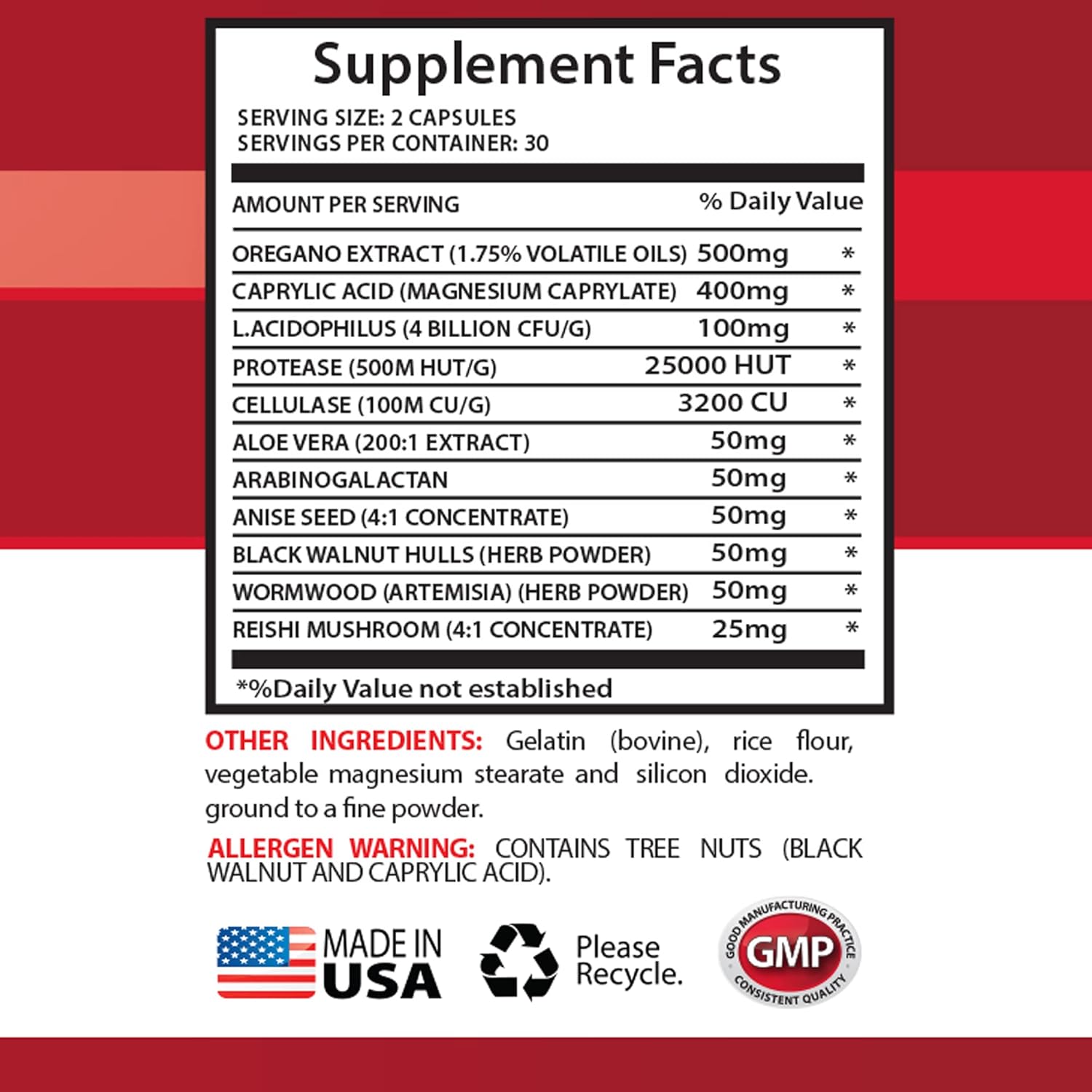 Natural Detox Pills for Candida Overgrowth - Prime Candida Support Capsules - Quick Cleanse Formula - 2 Bottles, 120 Capsules