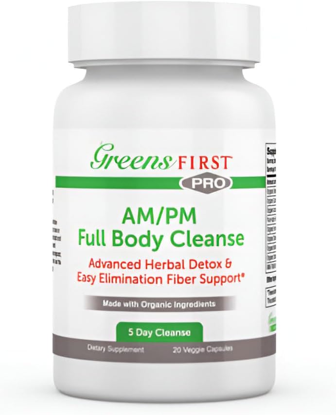 Natural Detox Supplement for Full Body Cleanse & Digestive Health - 20 Veggie Capsules for Intestinal Relief & Toxin Removal
