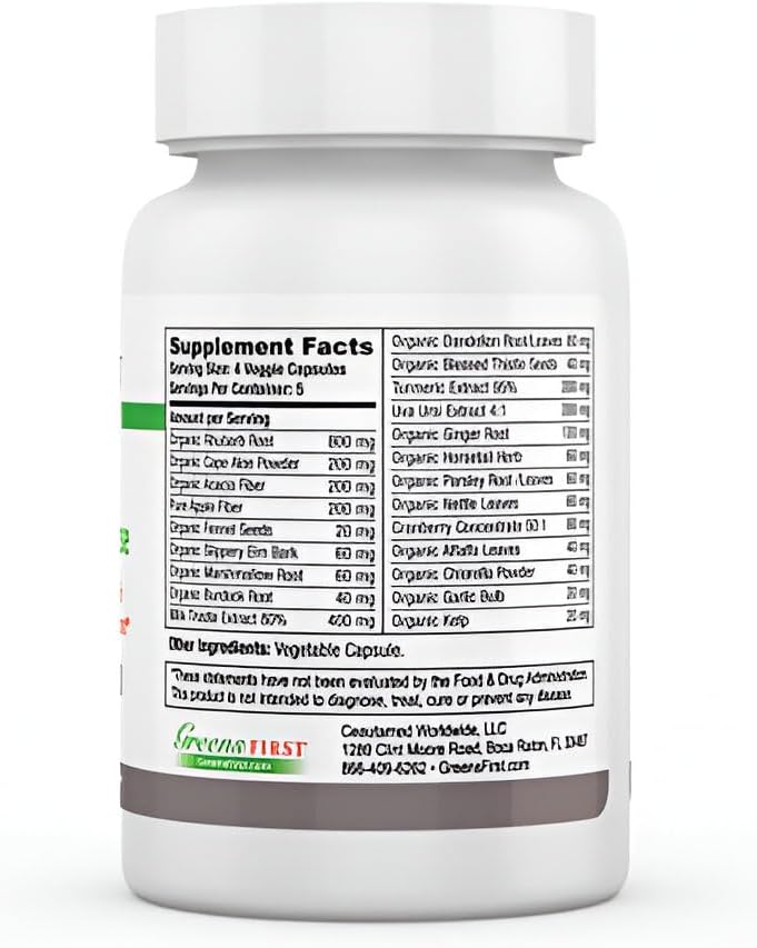 Natural Detox Supplement for Full Body Cleanse & Digestive Health - 20 Veggie Capsules for Intestinal Relief & Toxin Removal