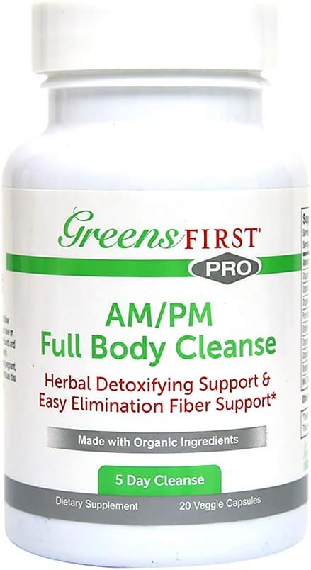 Natural Detox Supplement for Full Body Cleanse & Digestive Health - 20 Veggie Capsules for Intestinal Relief & Toxin Removal