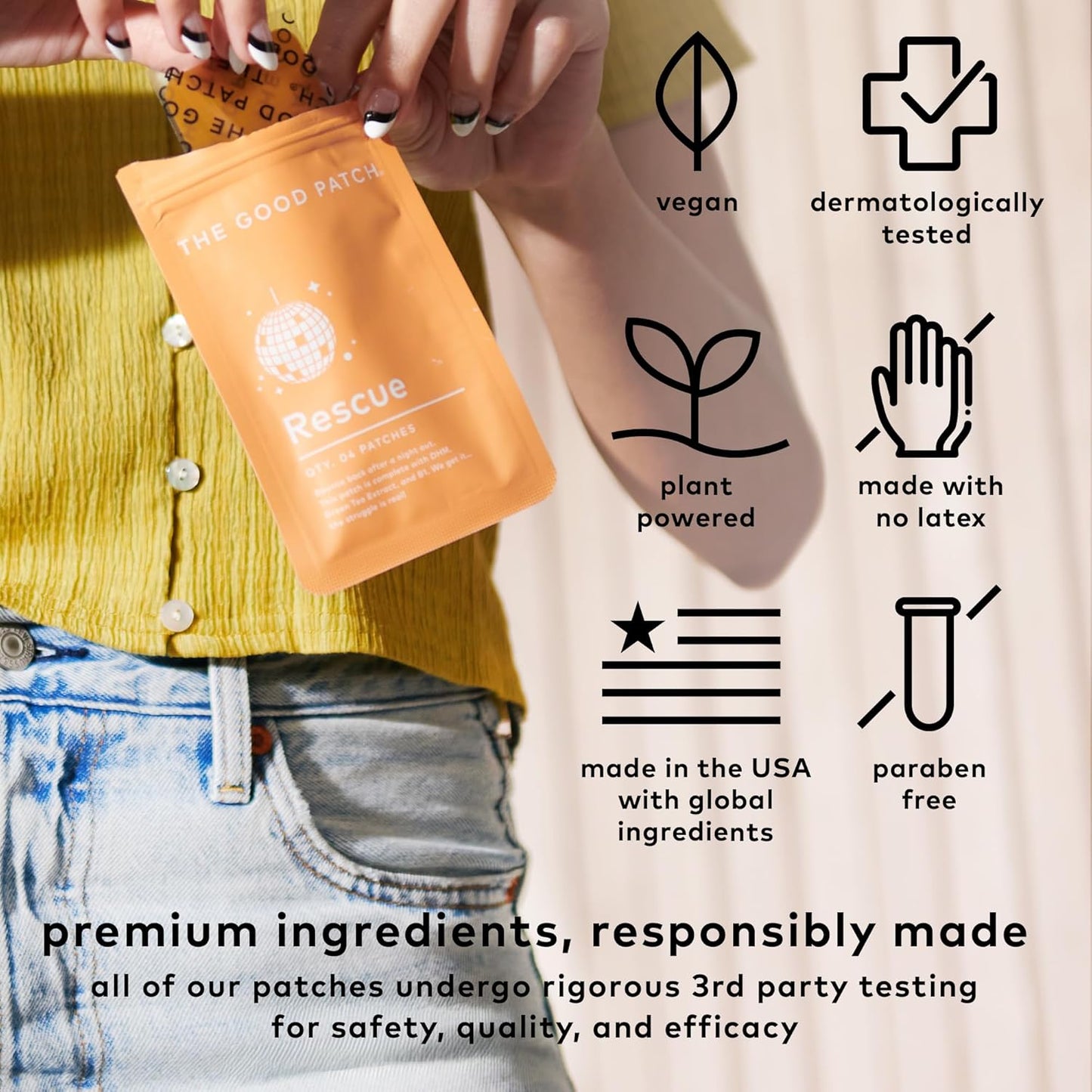 Natural DHM and Vitamin B1 After Party Patch - Green Tea Infused Wearable Wellness for Recovery - 24 Patches