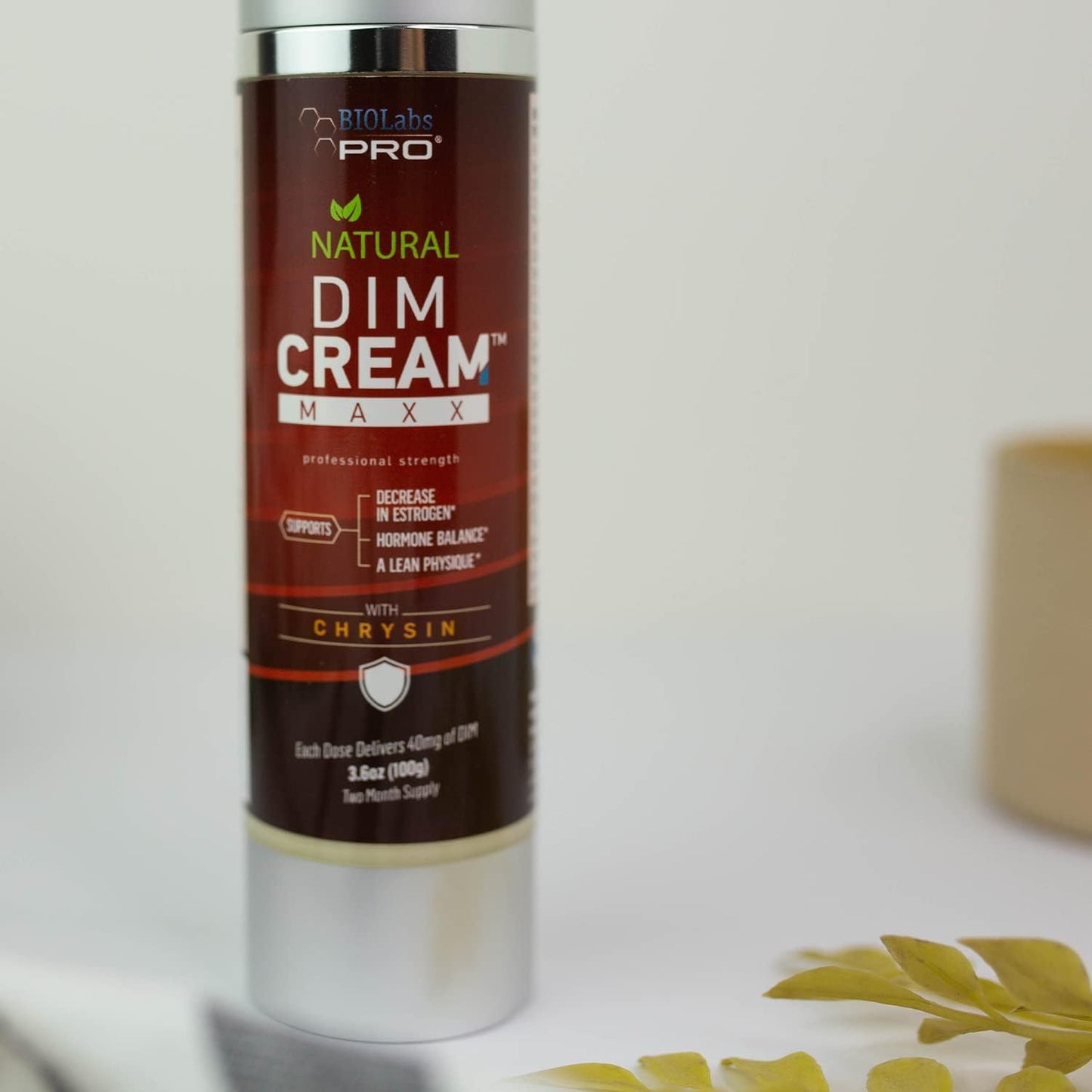 Natural DIM Cream Estrogen Blocker - Metabolize Excess Estrogen - Hormone Balance Support - Topical DIM Supplement - 3.6oz