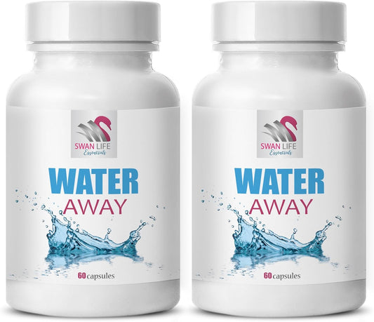 Natural Diuretic Complex Capsules for Water Balance and Fluid Support - 2 Bottles, 120 Capsules - Swan Life Essentials