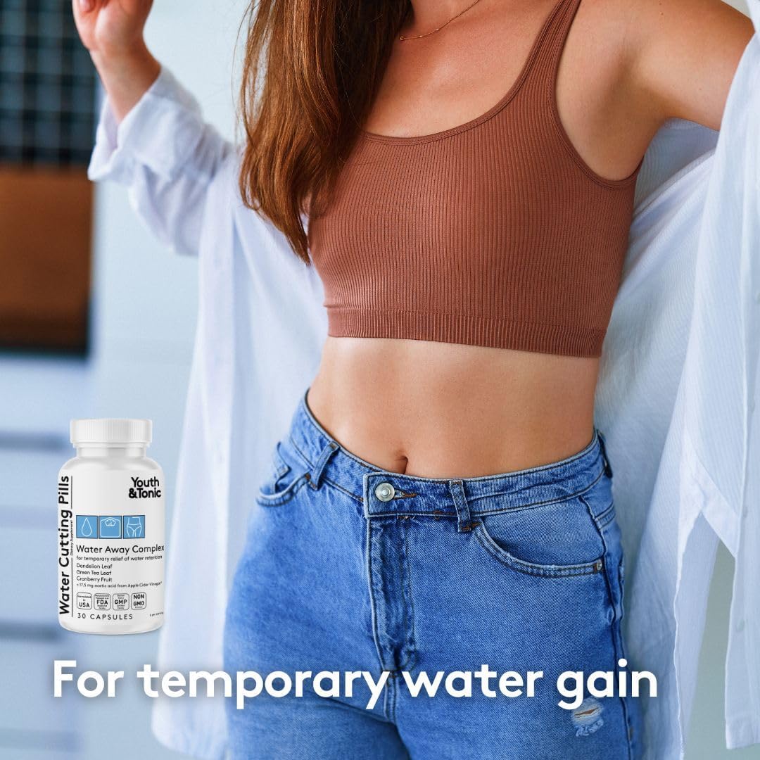 Natural Diuretic Complex for Water Retention & Swelling Relief - 30 Capsules for Men & Women.