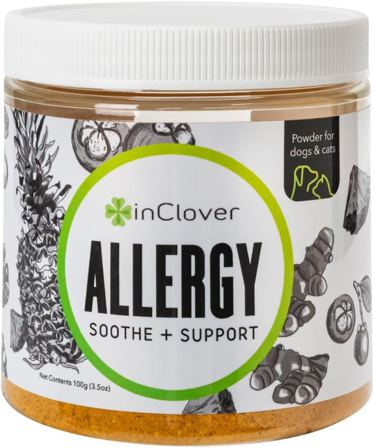 Natural Dog Allergy Relief Supplement with Turmeric & Mangosteen - BioResiliant Treat Powder for Seasonal Allergies, Histamine Balance Support