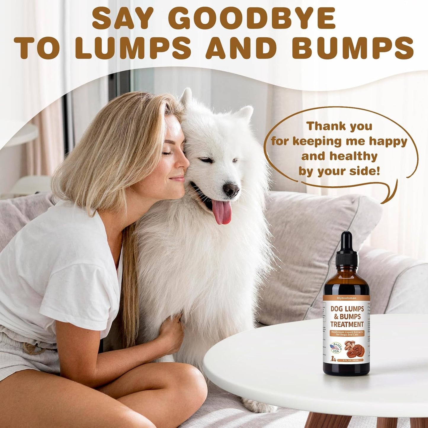 Natural Dog Lipoma Reduction Supplement - Immune Boosting Mushroom Blend for Energy - Reishi & Turkey Tail Mushrooms - 3.52 oz Liquid