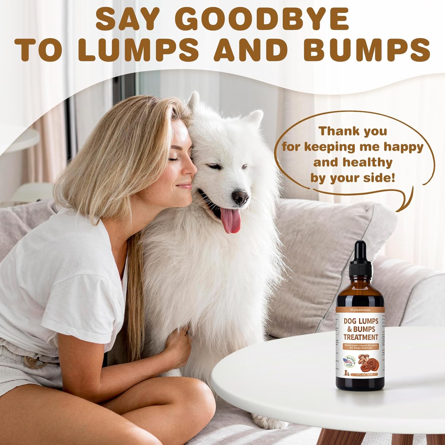 Natural Dog Lipoma Reduction Supplement - Immune Boosting Mushroom Blend for Energy - Reishi & Turkey Tail Mushrooms - 3.52 oz Liquid