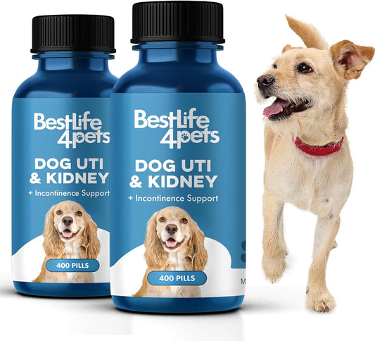 Natural Dog UTI Kidney Support Supplement for Urinary Tract Infections - 2 Pack