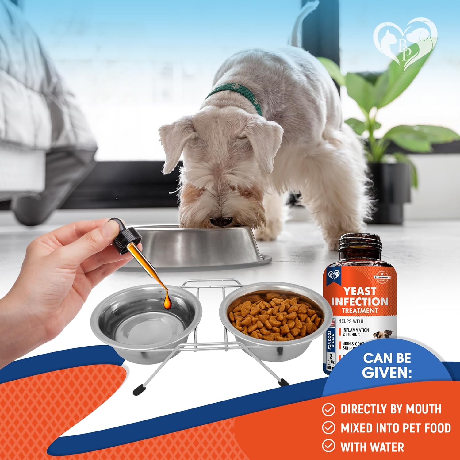 Natural Dog Yeast Infection Relief Drops for Itchy Ears, Skin & Allergies - Anti Itch Treatment, Reduces Inflammation - Herbal Supplement, Made in USA