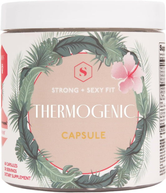 Natural Energy & Metabolism Support Supplement for Women - 60 Capsules, Unflavored - Strong & Sexy Fit, Weight Management & Diet Aid with Green Tea Extract - Workout Supplements