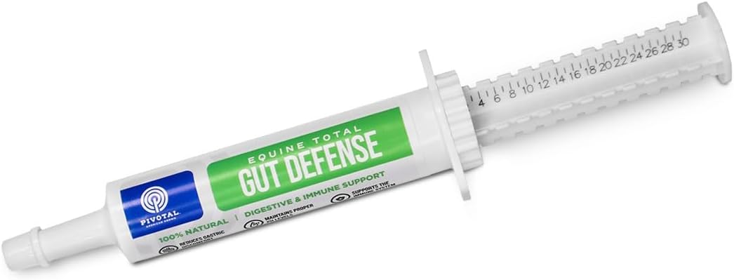 Natural Equine Gut Defense Supplement for Horses – Supports Digestion & Immune Health – Maintains Ph Levels – All-Natural Formula – Made in USA