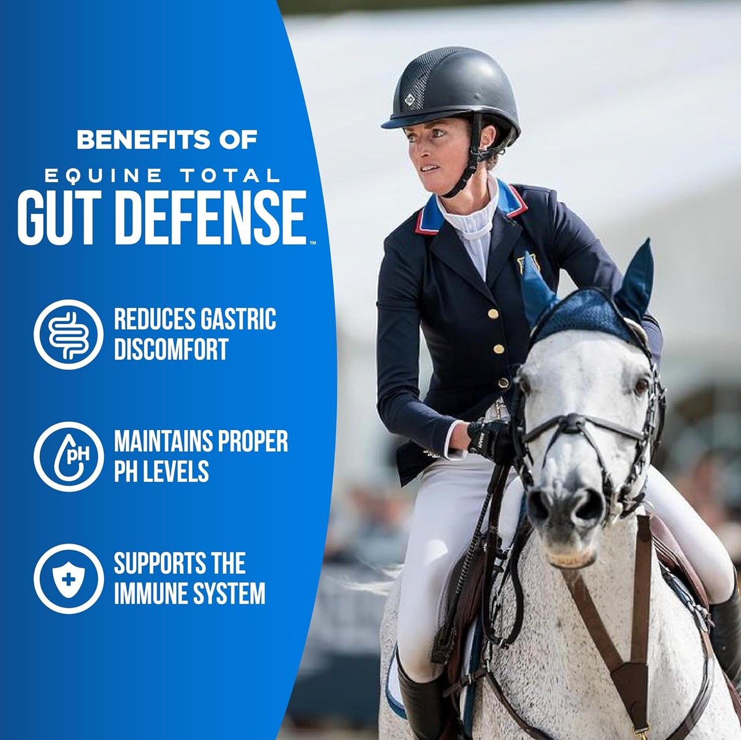 Natural Equine Gut Defense Supplement for Horses – Supports Digestion & Immune Health – Maintains Ph Levels – All-Natural Formula – Made in USA