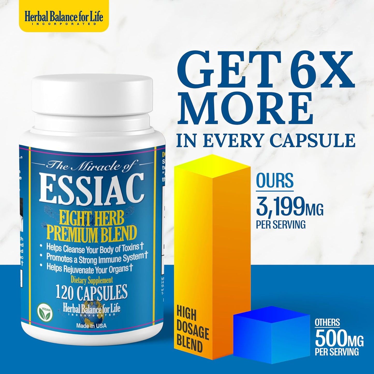 Natural Essiac Tea Capsules with Sheep Sorel Roots - Potent 8-Herb Formula by Nurse Rene Caisse & Dr. Charles Brusch