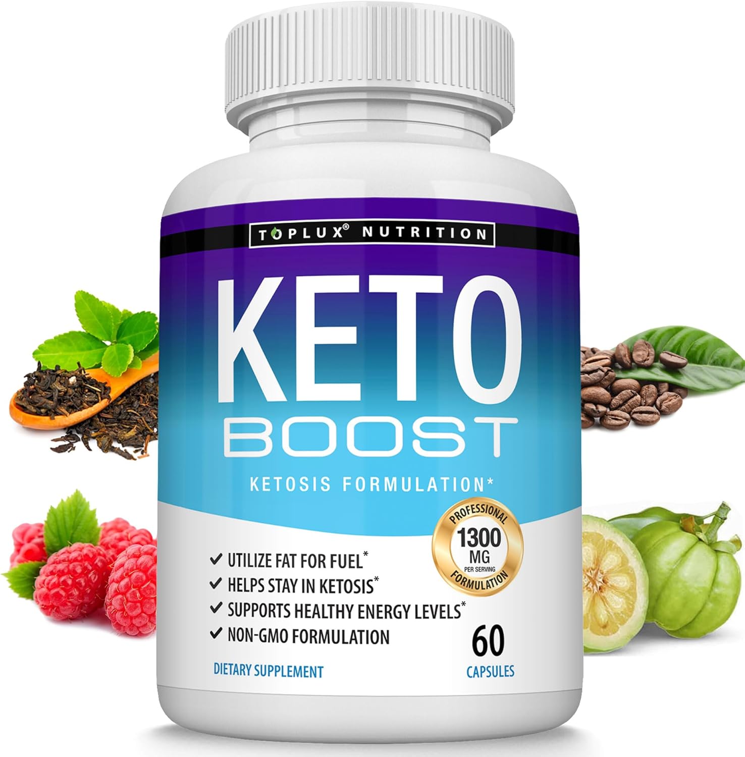 Natural Exogenous Ketones Supplement for Energy & Focus - Toplux Keto Boost Diet Pills with Advanced Formula for Men & Women on Keto Diet
