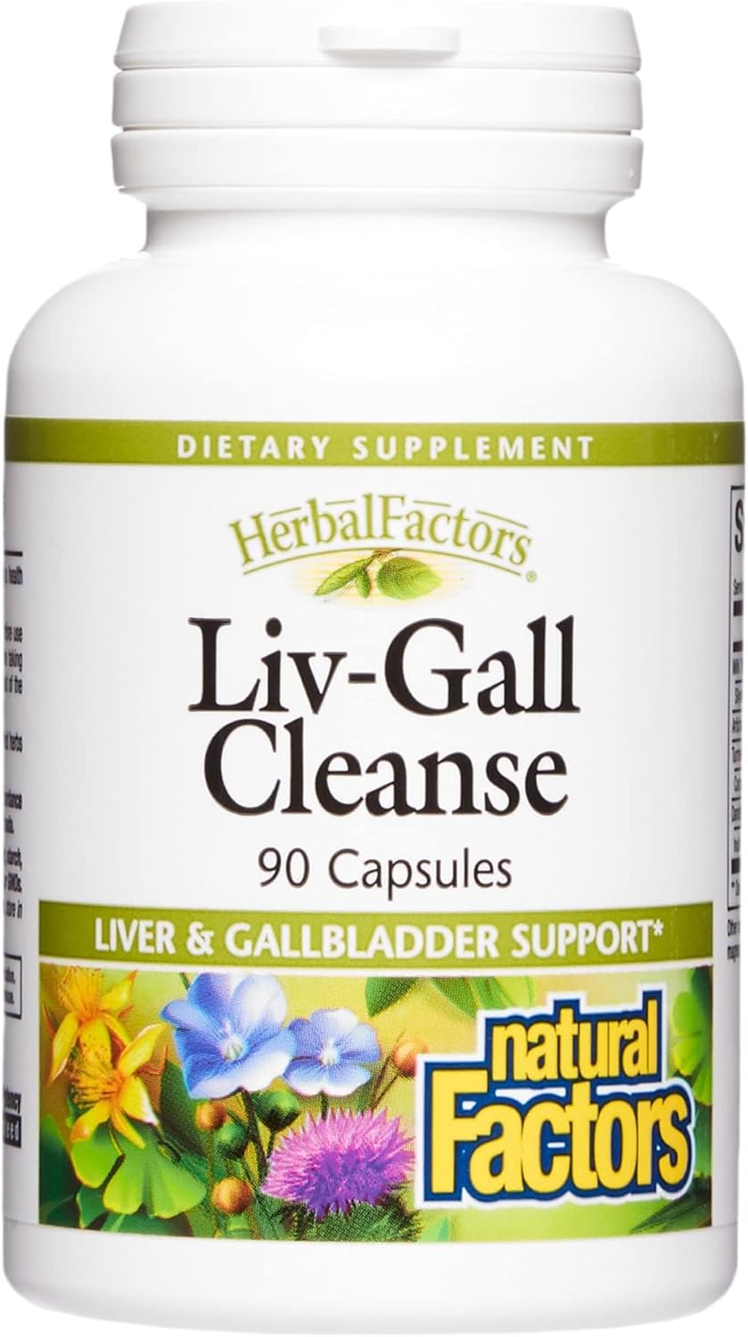 Natural Factors HerbalFactors Liv-Gall Cleanse - Liver and Gallbladder Support, 90 Capsules