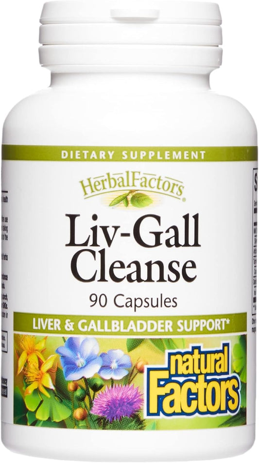 Natural Factors HerbalFactors Liv-Gall Cleanse - Liver and Gallbladder Support, 90 Capsules
