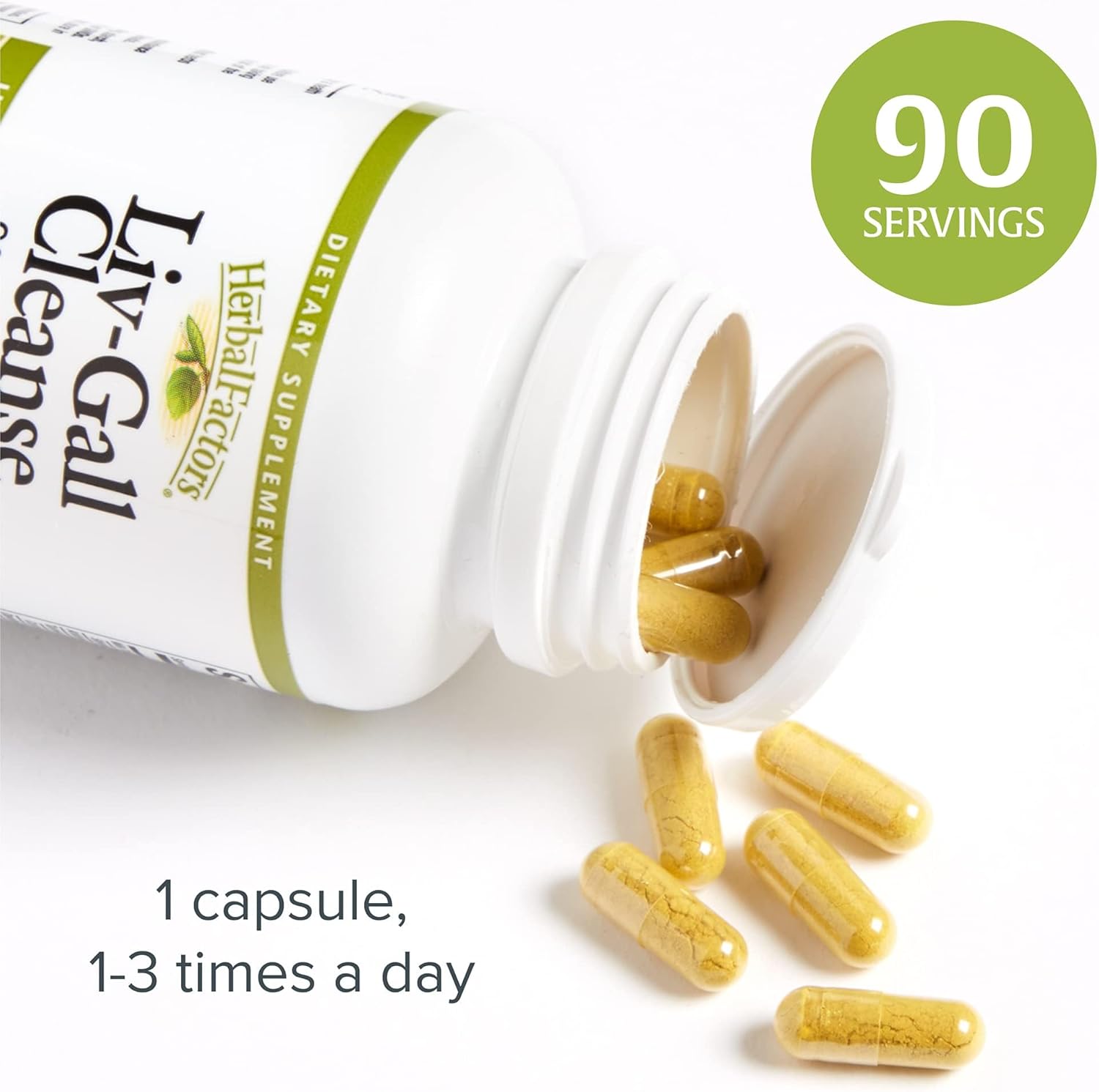 Natural Factors HerbalFactors Liv-Gall Cleanse - Liver and Gallbladder Support, 90 Capsules
