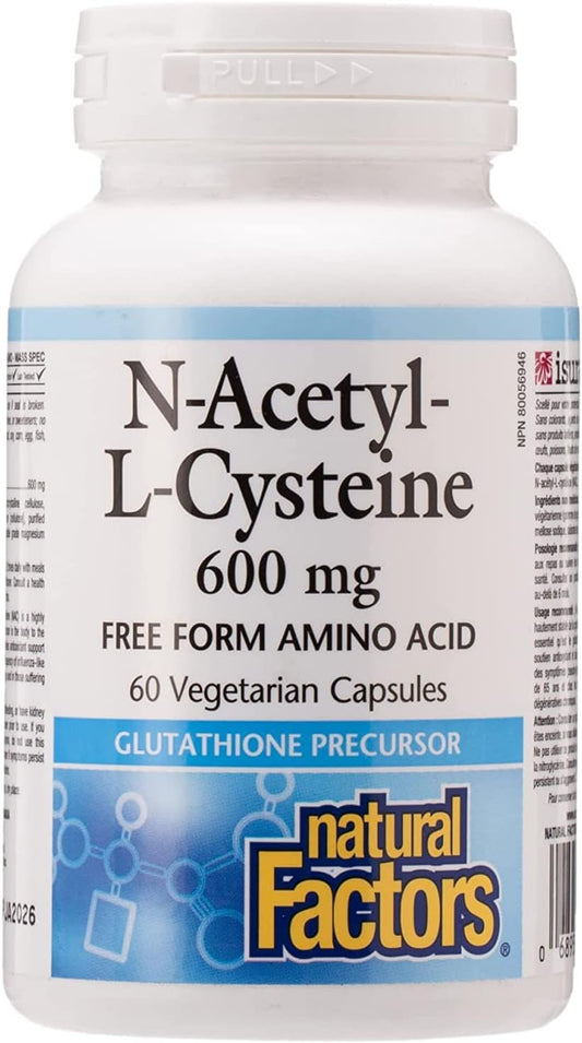 Natural Factors NAC 600mg Supplement - 60 Capsules