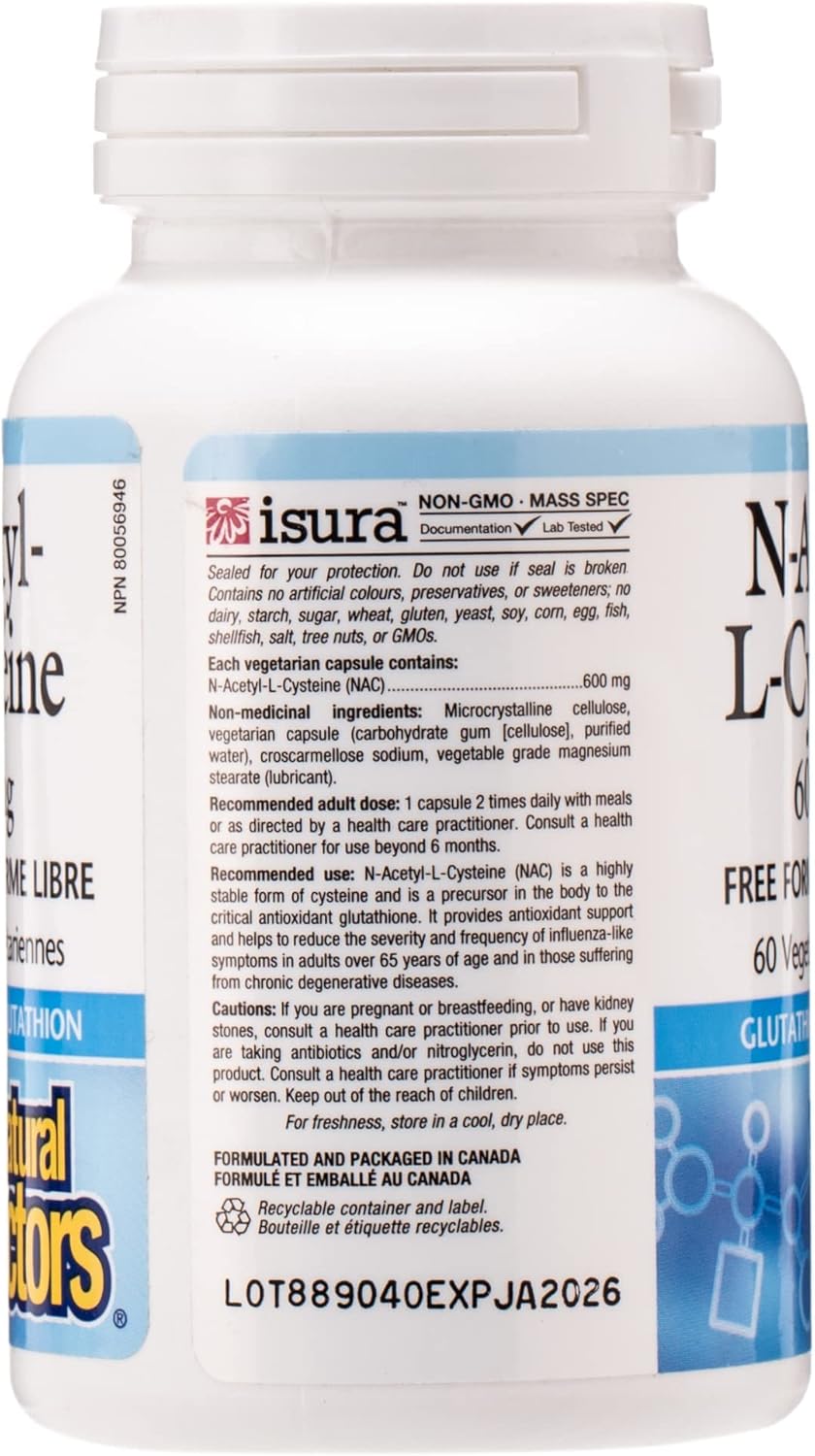 Natural Factors NAC 600mg Supplement - 60 Capsules
