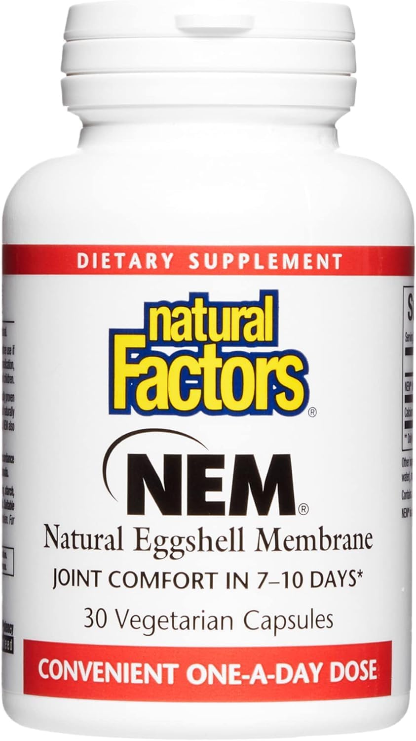 Natural Factors NEM Natural Eggshell Membrane Capsules for Joint Comfort and Flexibility