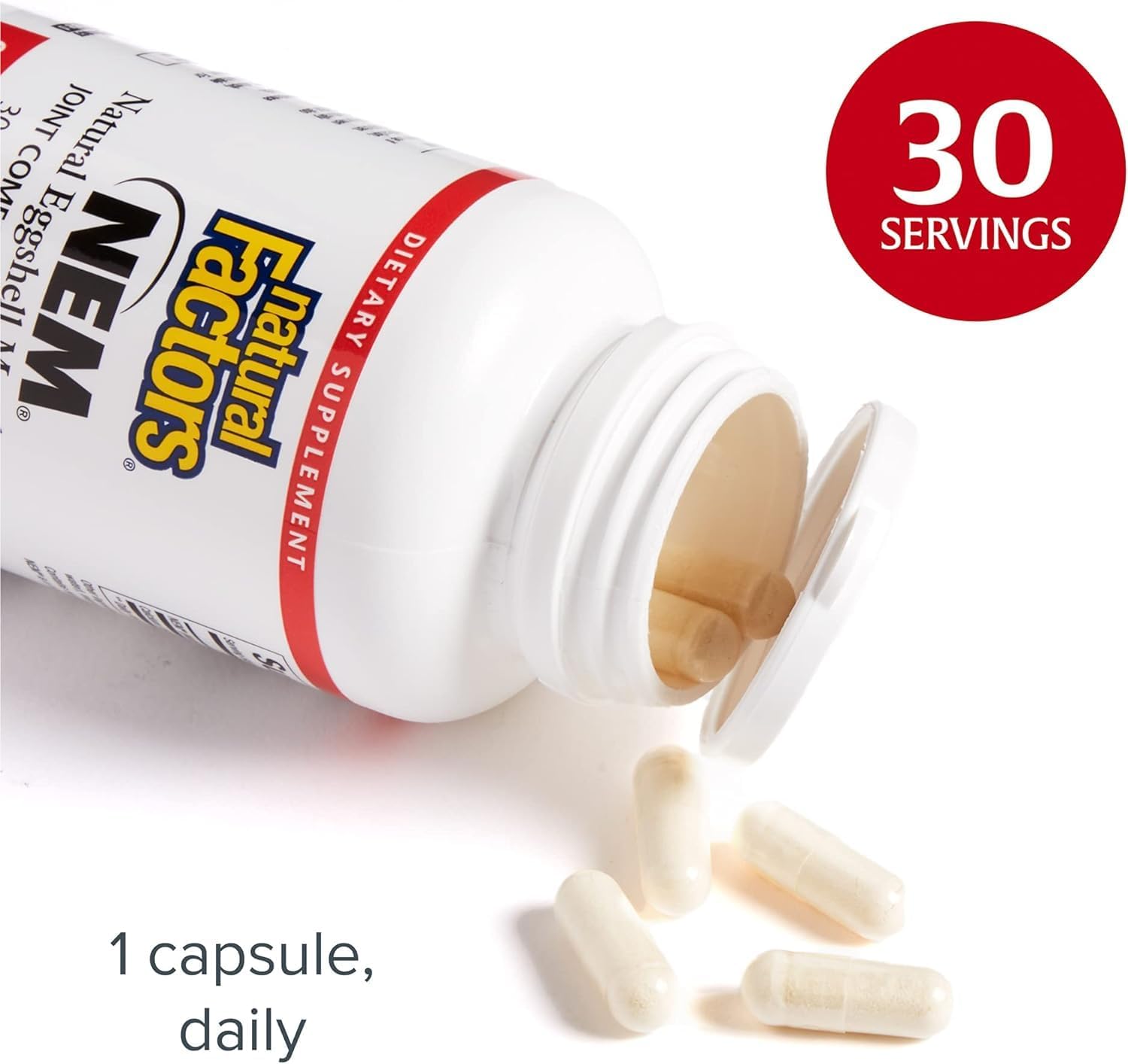 Natural Factors NEM Natural Eggshell Membrane Capsules for Joint Comfort and Flexibility
