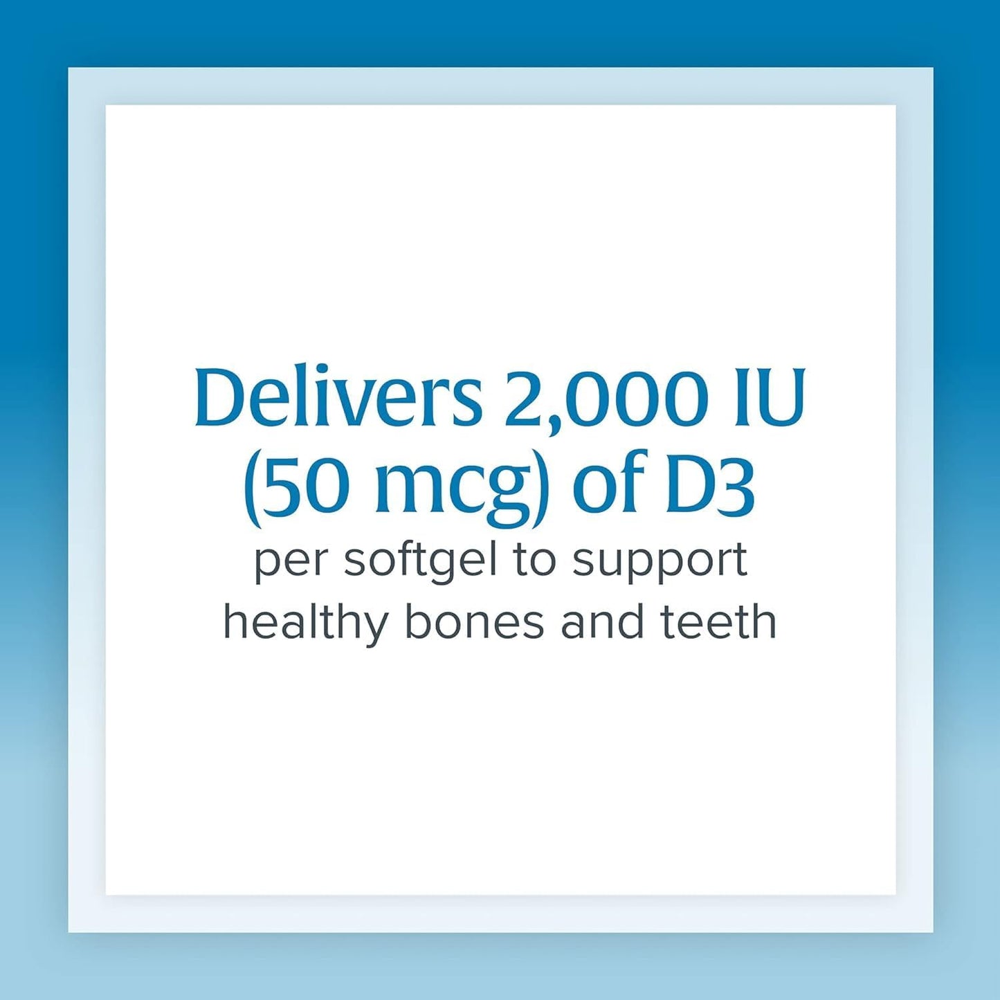 Natural Factors Vitamin D3 2000 IU Soft Gels for Healthy Bones - 240 Count