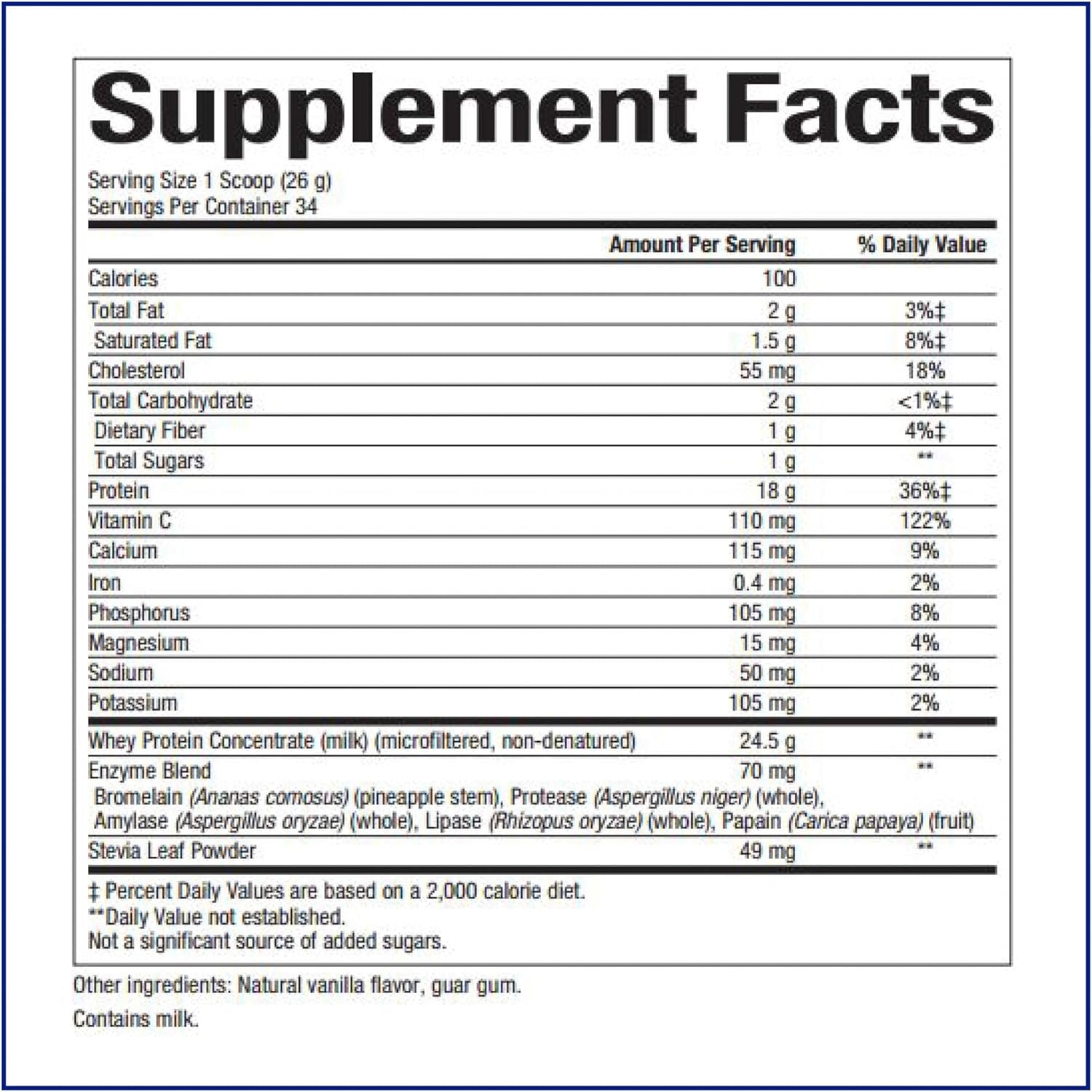 Natural Factors Whey Factors: Grass Fed Whey Protein Concentrate for Muscle Development and Immune Health - French Vanilla, 2 lb