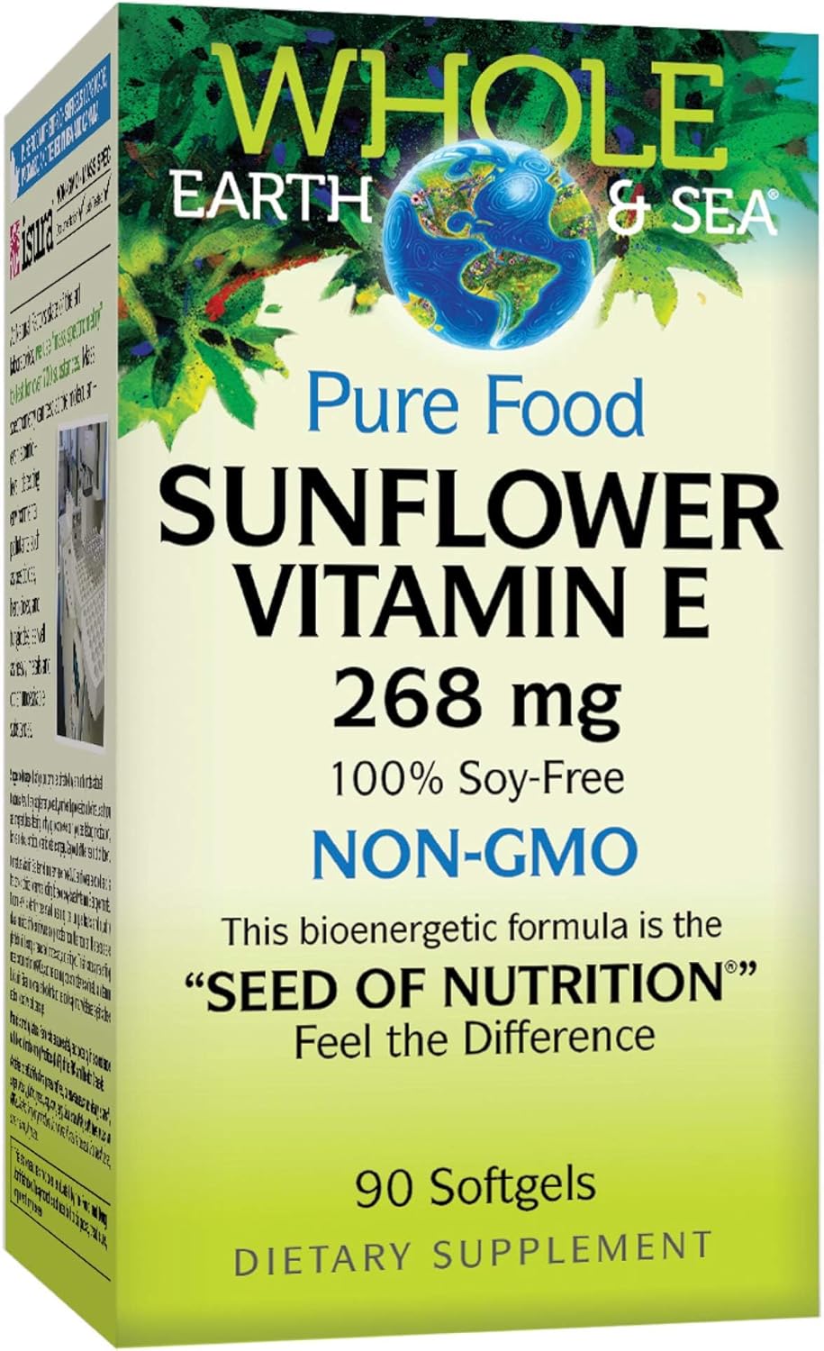 Natural Factors Whole Earth & Sea Sunflower Vitamin E Whole Food Supplement