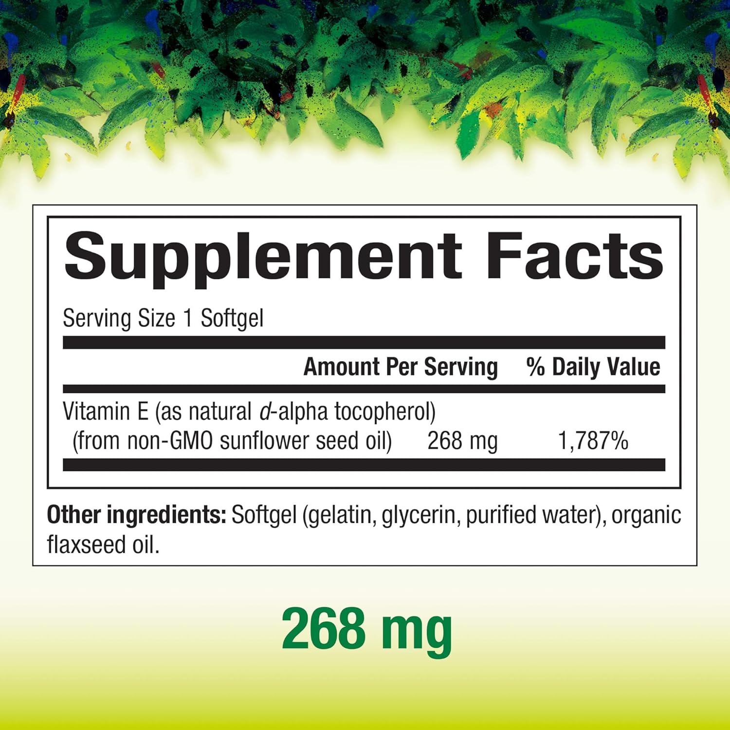Natural Factors Whole Earth & Sea Sunflower Vitamin E Whole Food Supplement