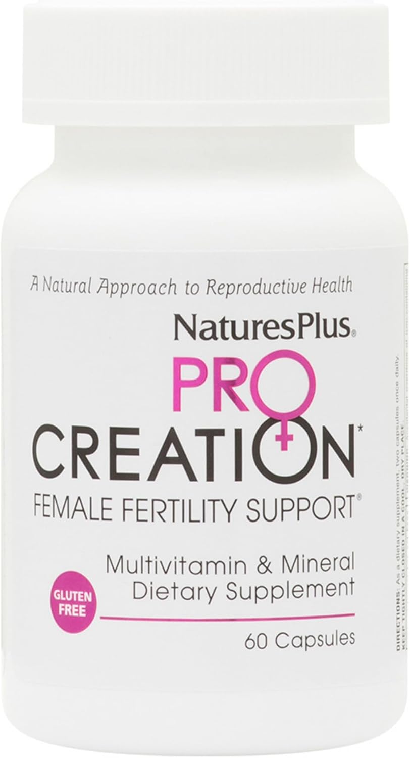 Natural Female Fertility Support Capsules - Procreation Women Multivitamin & Mineral Supplement - Antioxidants, Herbal Blend - 60 Capsules